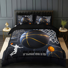 Load image into Gallery viewer, 3pcs Sports Basketball Duvet Cover Set (1 Duvet Cover + 2 Pillowcase Without Pillow Insert)