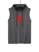 Load image into Gallery viewer, Spider Print Men&#39;s Sleeveless Hoodie