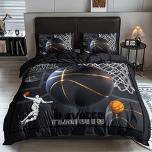 Load image into Gallery viewer, 3pcs Sports Basketball Duvet Cover Set (1 Duvet Cover + 2 Pillowcase Without Pillow Insert)